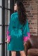 Шелковый халат Bella с кружевной оторочкой рукавов Mia-Amore