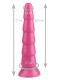 Розовый анальный рельефный стимулятор - 27 см.