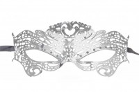 Серебристая металлическая маска Butterfly Masquerade Mask Shots Media BV