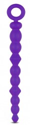 Фиолетовая анальная цепочка-елочка Silicone Beads - 24,6 см.