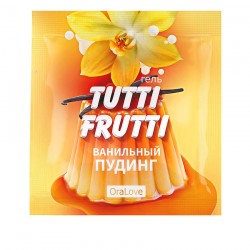 Пробник гель-смазки Tutti-frutti со вкусом ванильного пудинга - 4 гр. Пробник гель-смазки Tutti-frutti со вкусом ванильного пудинга - 4 гр.