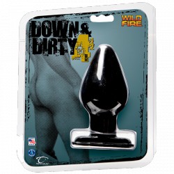 Чёрная анальная пробка Wildfire Down  Dirty 4.5 Butt Plug - 12,7 см.
