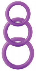 Набор из 3 фиолетовых эрекционных колец разного диаметра Twiddle Rings