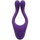 Фиолетовый вибромассажер для пар Tryst Multi Erogenous Zone Massager