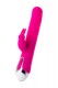 Розовый вибратор с клиторальным стимулятором Balle - 23 см.