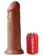 Фаллоимитатор-гигант кофейного цвета на присоске 12 Cock - 31 см.