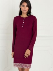 Оригинальная ночная сорочка с кружевным декором Sielei