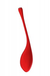 Красный вагинальный шарик Metis на шнурке с кристаллом