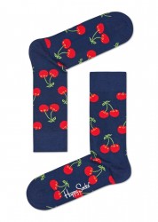 Темно-синие носки Cherry Sock с вишенками Happy socks