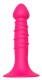 Розовая анальная пробка-фаллос Spiral Plug - 13,5 см.
