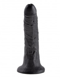 Чёрный фаллоимитатор с присоской 7 Cock - 19,9 см.