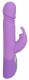 Фиолетовый вибратор Push Vibrator с возвратно-поступательными движениями - 25 см.