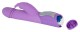 Фиолетовый вибратор Push Vibrator с возвратно-поступательными движениями - 25 см.