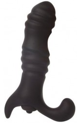 Черный анальный вибростимулятор Sex Expert - 10,5 см.