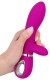 Лиловый вибратор с клиторальным отростком Super Soft Silicone Rabbit Vibrator - 20,2 см.