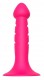 Розовая анальная пробка-фаллос Carved Plug - 13,5 см.