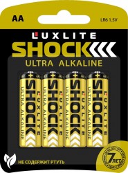 Батарейки Luxlite Shock (GOLD) типа АА - 4 шт.