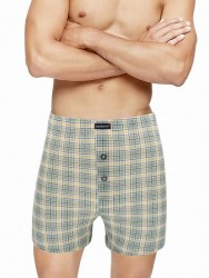 Хлопковые клетчатые трусы-боксеры с пуговками Gentlemen