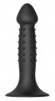 Черный анальный фаллоимитатор Nubbed Plug - 13,5 см.