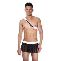 Черно-белый мужской игровой костюм "Охотник" La Blinque Черно-белый мужской игровой костюм "Охотник" La Blinque