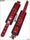 Чёрно-красные наручники на мягкой подкладке с фиксацией