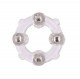 Эрекционное кольцо с 4 бусинами Menzstuff Stud Ring Clear