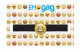 Кляп-смайлик Smiley Emoji с черными лентами