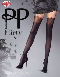 Колготки с имитацией чулок на ажурной резинке Flirty Pretty Polly