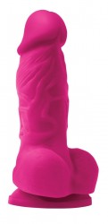 Розовый фаллоимитатор на присоске Pleasures 4 - 14,2 см.