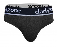 Темно-серые хлопковые слипы с брендированной резинкой Darkzone