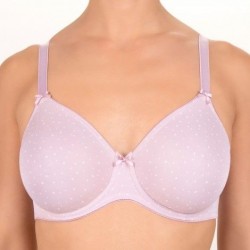 Нежно-сиреневый бюстгальтер с мягкой чашкой в горошек Felina