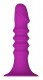 Фиолетовый анальный стимулятор Ribbed Plug - 13,5 см.