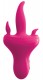 Розовый вибромассажер с 3 подвижными язычками Holey Trinity - 19 см.