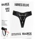 Черные трусики Harness Deluxe для страпона O-ring