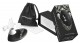Чёрный вакуумный стимулятор клитора W500 Pro с черепушками на корпусе и 2 сменными насадками