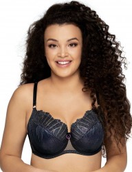 Бюстгальтер со сшивной чашкой plus size и блестящей отделкой AVA