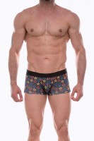 Темно-серые трусы-боксеры с цветным принтом Don Moris