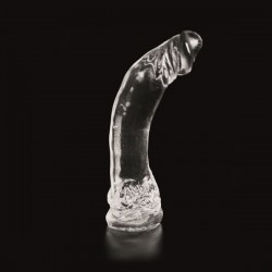 Прозрачный фаллос-гигант Dark Crystal Dennis - 35 см.