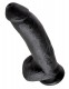 Чёрный фаллоимитатор 9 Cock with Balls - 22,9 см.
