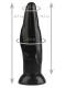 Черная фигурная анальная втулка - 22,5 см.