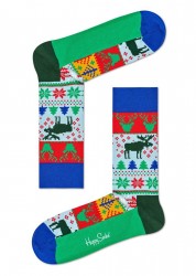 Носки унисекс Fair Isle Sock с оленями Happy socks