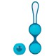 Бирюзовые вагинальные шарики дуэт Stella Ii со сменным грузом