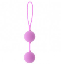 Розовые вагинальные шарики на силиконовой связке Good Vibes The Perfect Balls Pink