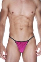Мужские розово-черные трусы-стринги La Blinque