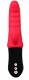 Красный вибростимулятор-кролик Ribbed Punch - 23,7 см.