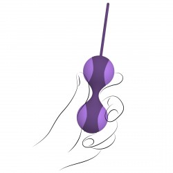 Фиолетовые вагинальные шарики дуэт Stella Ii со сменным грузом