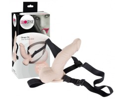 Страпон EroStyle из силикона на отстёгивающихся ремнях - 19 см.