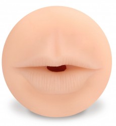 Телесный мастурбатор-ротик с эффектом смазки Deluxe Oral Телесный мастурбатор-ротик с эффектом смазки Deluxe Oral