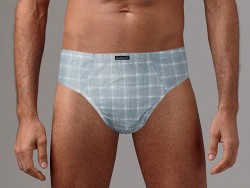 Набор из 2 клетчатых трусов - серых и голубых Gentlemen