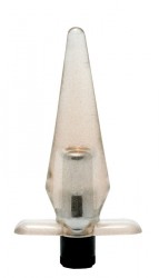 Дымчатая анальная пробка Slimline Butt Plug с вибрацией - 12 см.